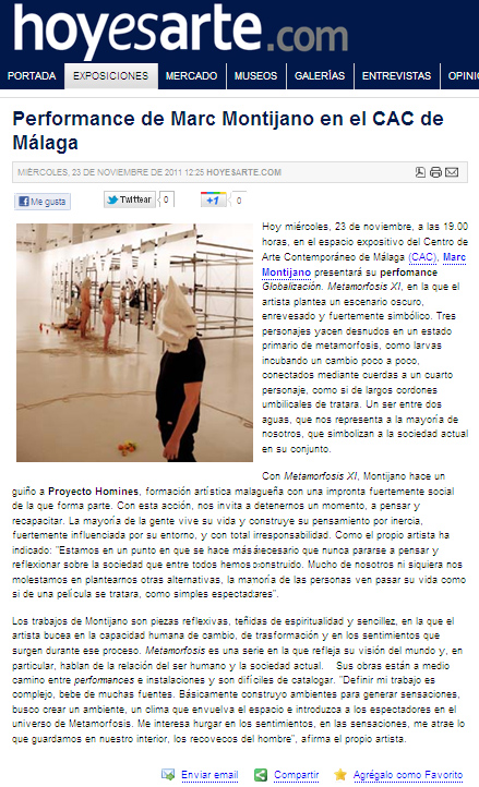 HOY ES ARTE 23 de noviembre de 2011